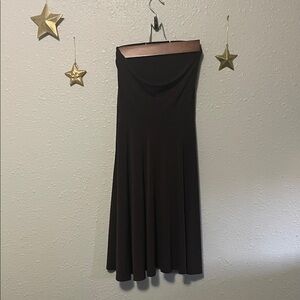 Lapis Classic Dark Brown Strapless Dress